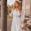 Blue Floral Embroidery Dress -Fashion Clothing Accessories Store carraig donn blue floral embroidery dress 257619