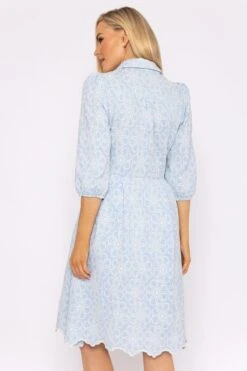 Blue Floral Embroidery Dress -Fashion Clothing Accessories Store carraig donn blue floral embroidery midi dress 575245