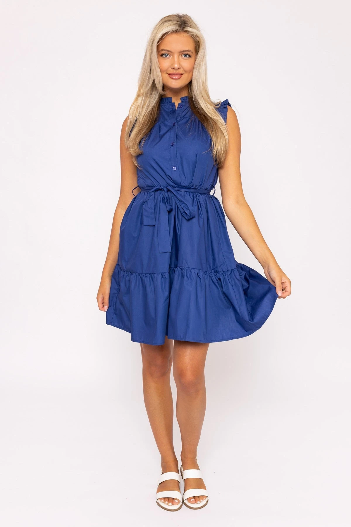 Blue Poplin Mini Dress 4 Blue Poplin Mini Dress - Image 2