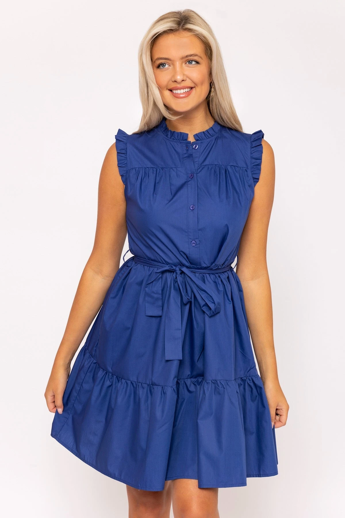 Blue Poplin Mini Dress 3 Blue Poplin Mini Dress