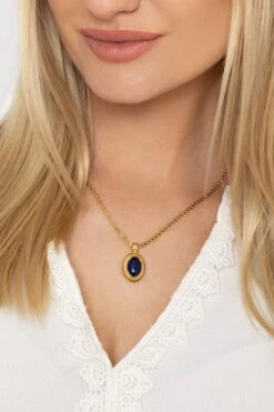 Blue Stone Necklace -Fashion Clothing Accessories Store carraig donn blue stone necklace 655454