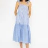 Blue Stripe Midi Dress -Fashion Clothing Accessories Store carraig donn blue stripe midi dress 429544