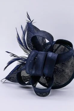 Bow Detail Fascinator In Navy -Fashion Clothing Accessories Store carraig donn bow detail fascinator in navy 808902