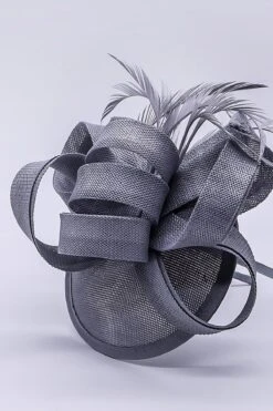 Bow Detail Fascinator In Silver