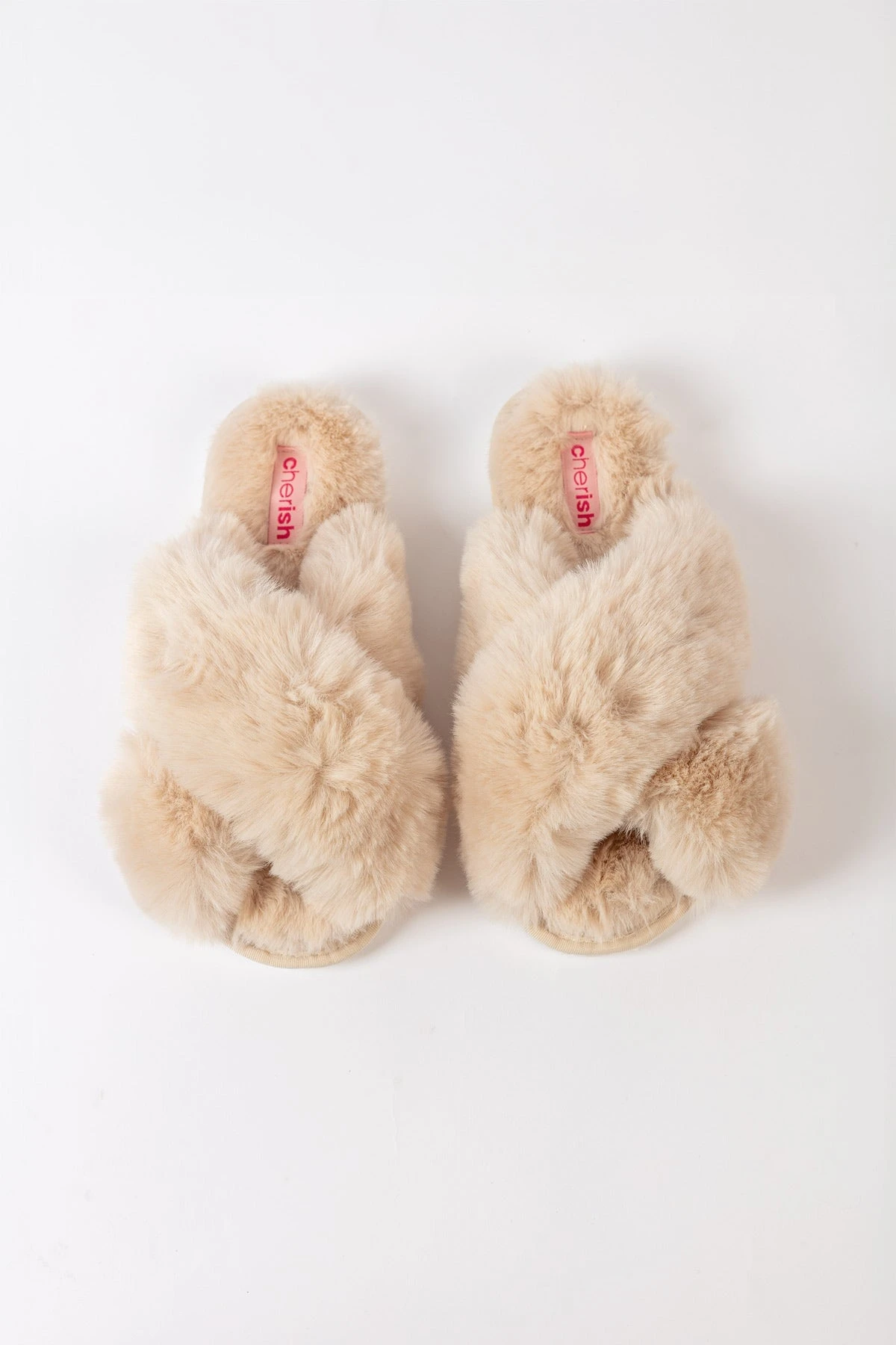 Boxed Cream Faux Fur Quilted Slipper 8 Boxed Cream Faux Fur Quilted Slipper - Image 6