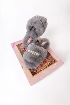 Boxed Embellished Slippers In Grey -Fashion Clothing Accessories Store carraig donn boxed embellished slippers in grey 640206