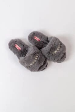 Boxed Embellished Slippers In Grey -Fashion Clothing Accessories Store carraig donn boxed embellished slippers in grey 702047
