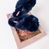 Boxed Navy Faux Fur Quilted Slippers -Fashion Clothing Accessories Store carraig donn boxed navy faux fur quilted slippers 142578