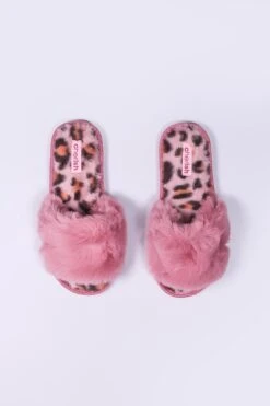 Boxed Pink Animal Faux Fur Slipper -Fashion Clothing Accessories Store carraig donn boxed pink animal faux fur slipper 764543