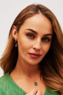 Fashion Clothing Accessories Store 30 Braelyn Pink And Green Pendant