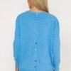 Button Detail Knit In Blue