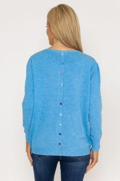 Button Detail Knit In Blue