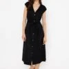B.young Byilini Black Midi Dress -Fashion Clothing Accessories Store carraig donn byilini black midi dress 988261