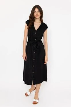 B.young Byilini Black Midi Dress