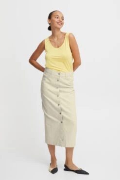 B.young Bykatsa Cream Midi Skirt -Fashion Clothing Accessories Store carraig donn bykatsa cream midi skirt 615193