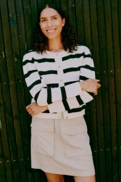 B.young Bymocca Cream Striped Cardigan -Fashion Clothing Accessories Store carraig donn bymocca cream striped cardigan 872973