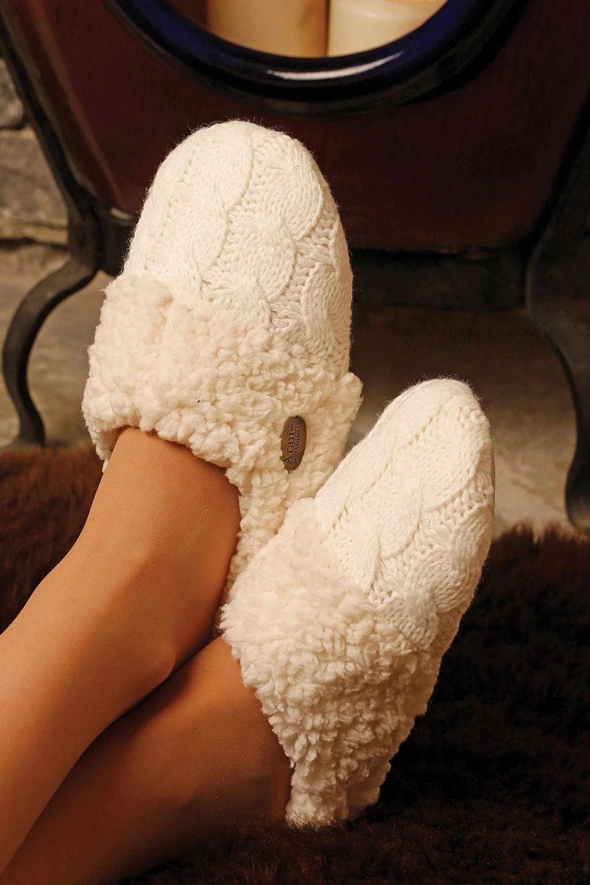 Cable Knit Slippers 3 Cable Knit Slippers