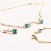 Chain With Aqua Square Detailing -Fashion Clothing Accessories Store carraig donn chain with aqua square detailing 116666