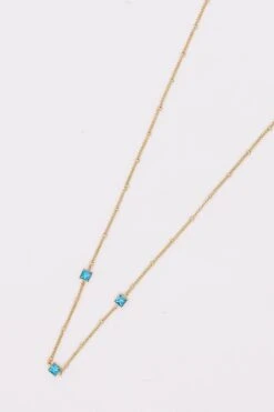 Chain With Aqua Square Detailing -Fashion Clothing Accessories Store carraig donn chain with aqua square detailing 946609