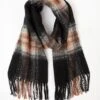 Check Scarf In Black -Fashion Clothing Accessories Store carraig donn check scarf in black 603229