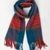 Check Scarf In Navy -Fashion Clothing Accessories Store carraig donn check scarf in navy 100929