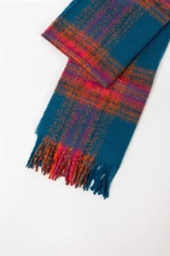 Check Scarf In Navy -Fashion Clothing Accessories Store carraig donn check scarf in navy 669627