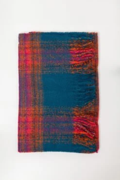 Check Scarf In Navy -Fashion Clothing Accessories Store carraig donn check scarf in navy 984480