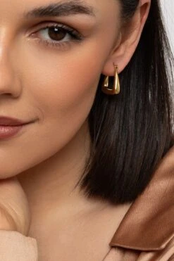 Chunky Geometric Gold Hoops