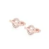 Circle T-Bar Stud Earrings In Rose Gold 1 Circle T-Bar Stud Earrings In Rose Gold -Fashion Clothing Accessories Store carraig donn circle t bar stud earrings in rose gold 994468