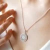 Circular Pendant With Clear Stones -Fashion Clothing Accessories Store carraig donn circular pendant with clear stones 823051