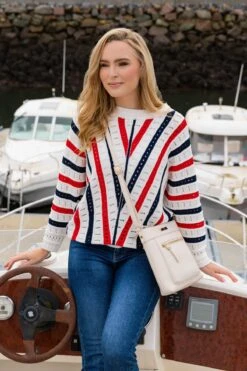 Classic Crossbody Front Zip Bag In Cream -Fashion Clothing Accessories Store carraig donn classic crossbody front zip bag in cream 563085