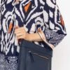 Classic Crossbody Front Zip Bag In Navy -Fashion Clothing Accessories Store carraig donn classic crossbody front zip bag in navy 248879