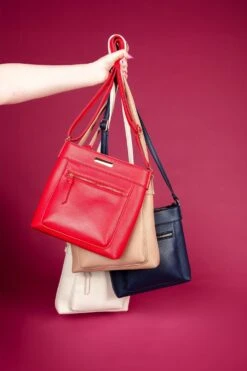 Classic Crossbody Front Zip Bag In Navy -Fashion Clothing Accessories Store carraig donn classic crossbody front zip bag in navy 265548