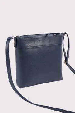 Classic Crossbody Front Zip Bag In Navy -Fashion Clothing Accessories Store carraig donn classic crossbody front zip bag in navy 335138