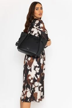 Cliodhna Brown Printed Midi Dress -Fashion Clothing Accessories Store carraig donn cliodhna brown printed midi dress 785950