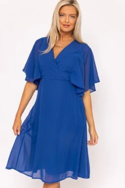 Cobalt Angel Sleeve Dress -Fashion Clothing Accessories Store carraig donn cobalt angel sleeve dress 445522