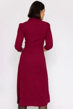 Collar Tree Bark Dress In Burgundy 11 Collar Tree Bark Dress In Burgundy -Fashion Clothing Accessories Store carraig donn collar tree bark dress in burgundy 377150
