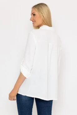 Collarless Shirt In Ecru 9 Collarless Shirt In Ecru -Fashion Clothing Accessories Store carraig donn collarless shirt in ecru 705918