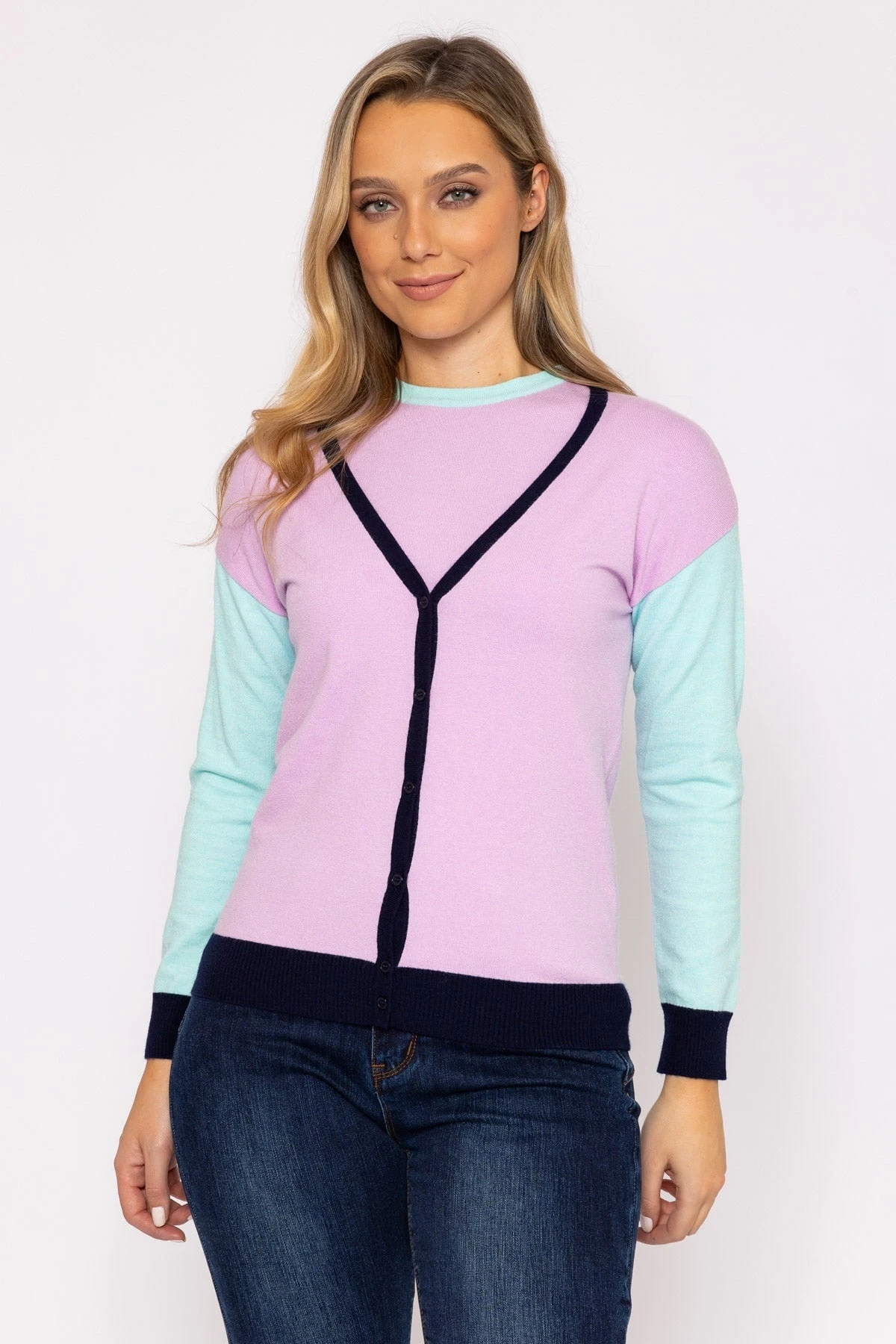 Colour Block Cardigan 7 Colour Block Cardigan - Image 5