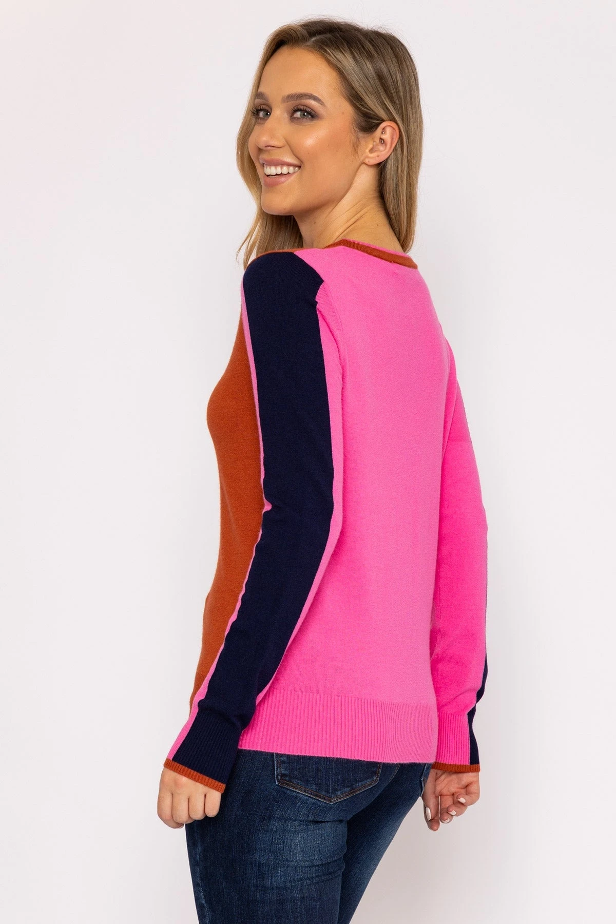 Contrast Crew Neck In Multi 6 Contrast Crew Neck In Multi - Image 4