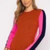 Contrast Crew Neck In Multi -Fashion Clothing Accessories Store carraig donn contrast crew neck in multi 898221