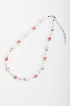 Fashion Clothing Accessories Store 24 Coral Beaded Necklace
