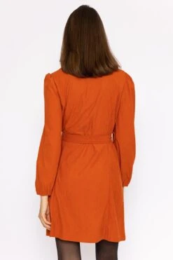 Cord Mini Dress In Rust -Fashion Clothing Accessories Store carraig donn cord mini dress in rust 225755