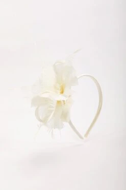 Cream Feather Flower Fascinator -Fashion Clothing Accessories Store carraig donn cream feather flower fascinator 359677