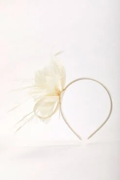 Cream Feather Flower Fascinator -Fashion Clothing Accessories Store carraig donn cream feather flower fascinator 798597