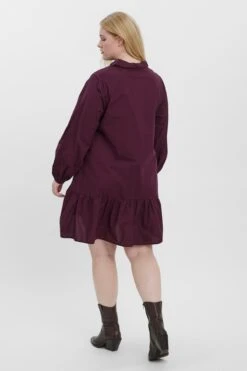 Vero Moda Curve Curve - Abby Dress In Burgundy -Fashion Clothing Accessories Store carraig donn curve abby dress in burgundy 484105