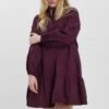 Vero Moda Curve Curve - Abby Dress In Burgundy
