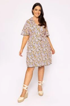 Vero Moda Curve Curve - Ariella Dress In Multi -Fashion Clothing Accessories Store carraig donn curve ariella dress in multi 499701