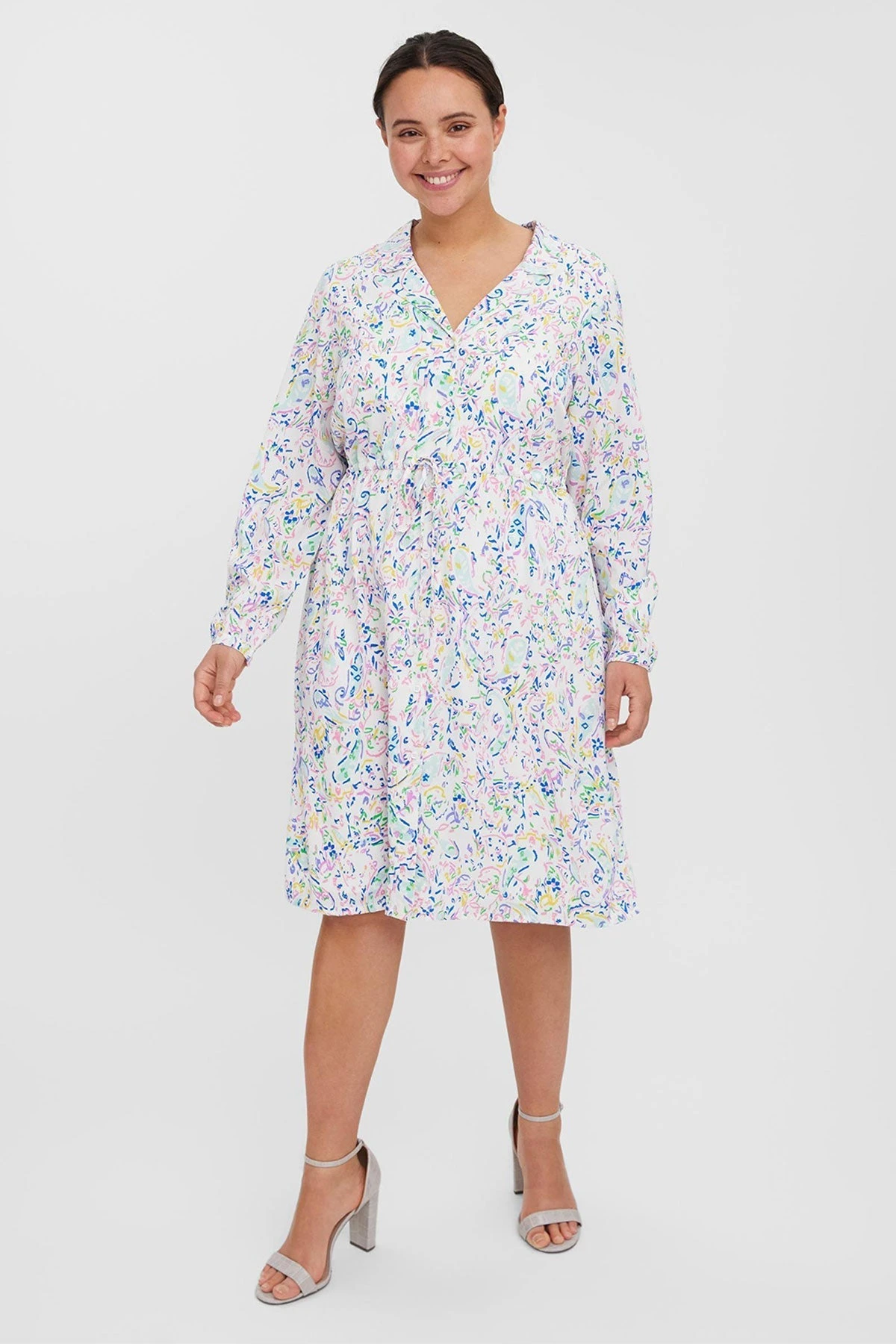 Vero Moda Curve Curve - Katherine Dress In Green 3 Vero Moda Curve Curve - Katherine Dress In Green