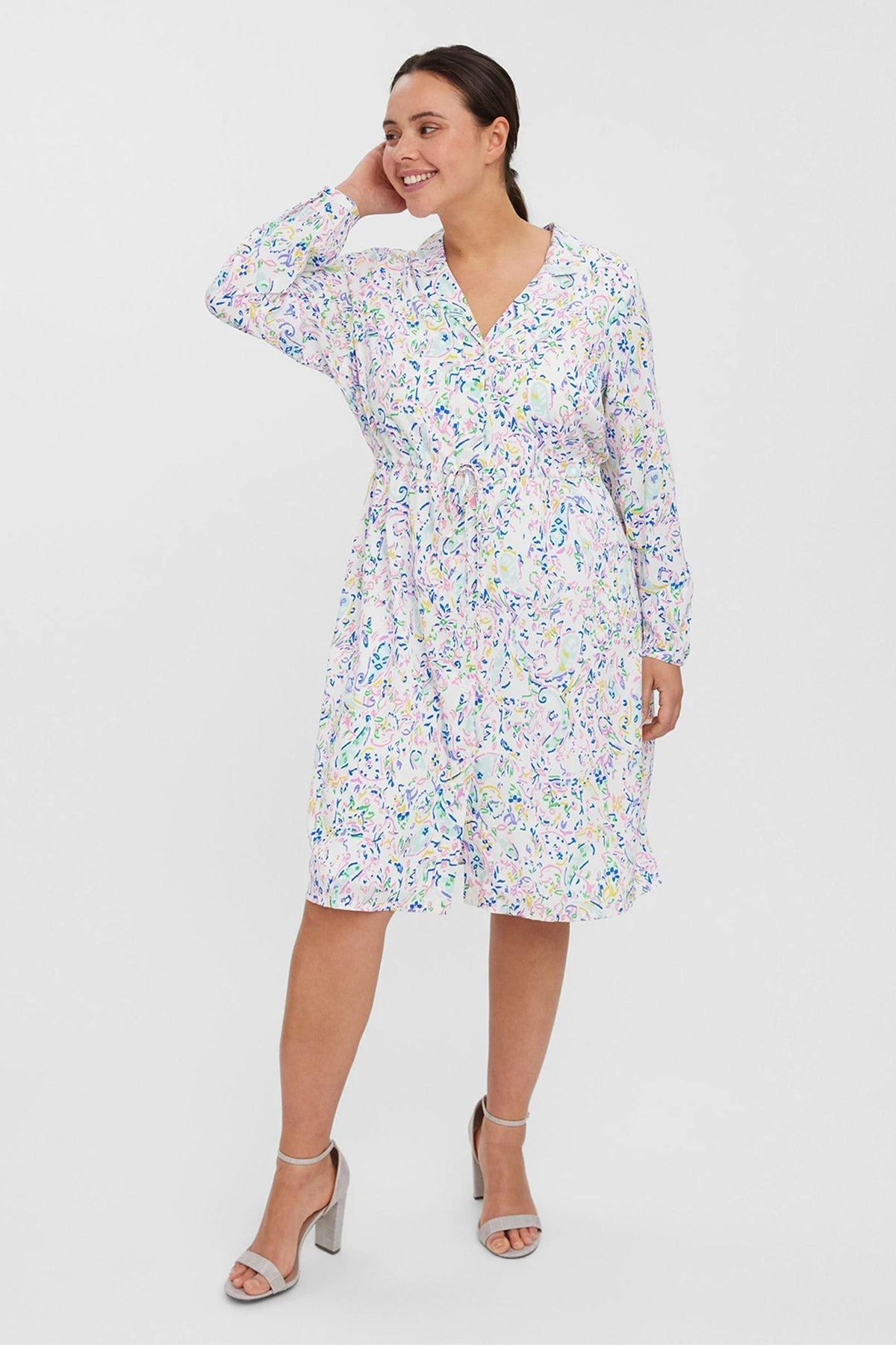 Vero Moda Curve Curve - Katherine Dress In Green 4 Vero Moda Curve Curve - Katherine Dress In Green - Image 2